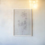 Delicate Meadow I by Julia Purinton. shown as a paper print in a white frame. Available as a archival giclee rolled canvas, fine art paper, or poster print. SKU 91564h.