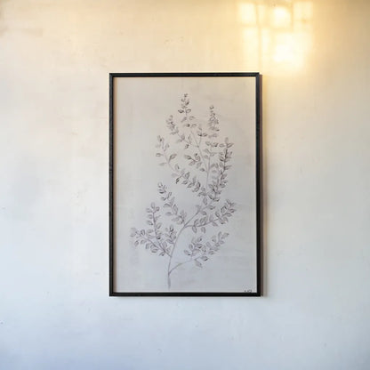 Delicate Meadow II by Julia Purinton. shown as a paper print in a black flame. Available as a archival giclee rolled canvas, fine art paper, or poster print. SKU 91565h.