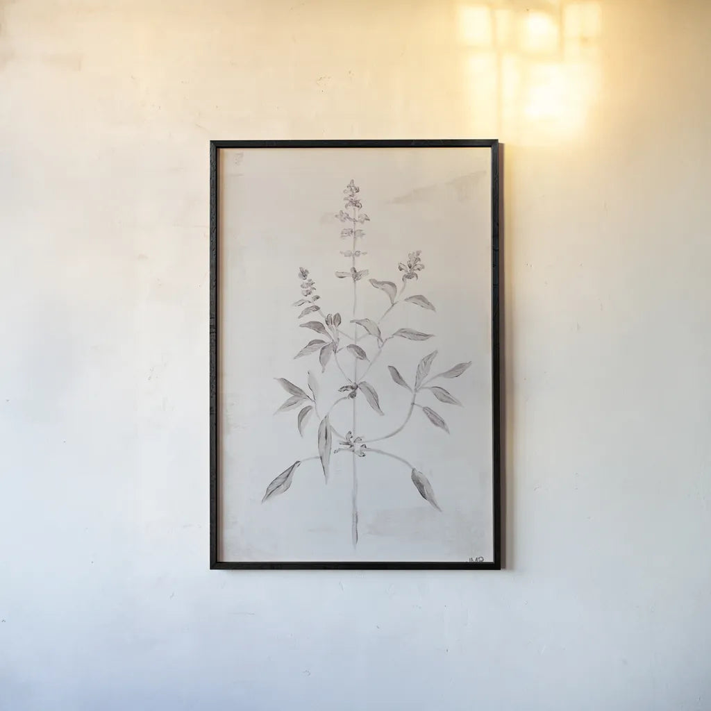 Delicate Meadow III by Julia Purinton. shown as a paper print in a black flame. Available as a archival giclee rolled canvas, fine art paper, or poster print. SKU 91566h.