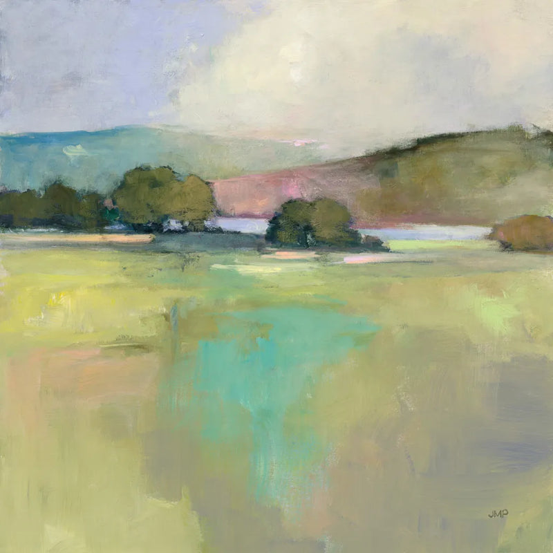 Distant Lake by Julia Purinton. SKU 63329a. Archival Giclee Fine art print for wall decor.