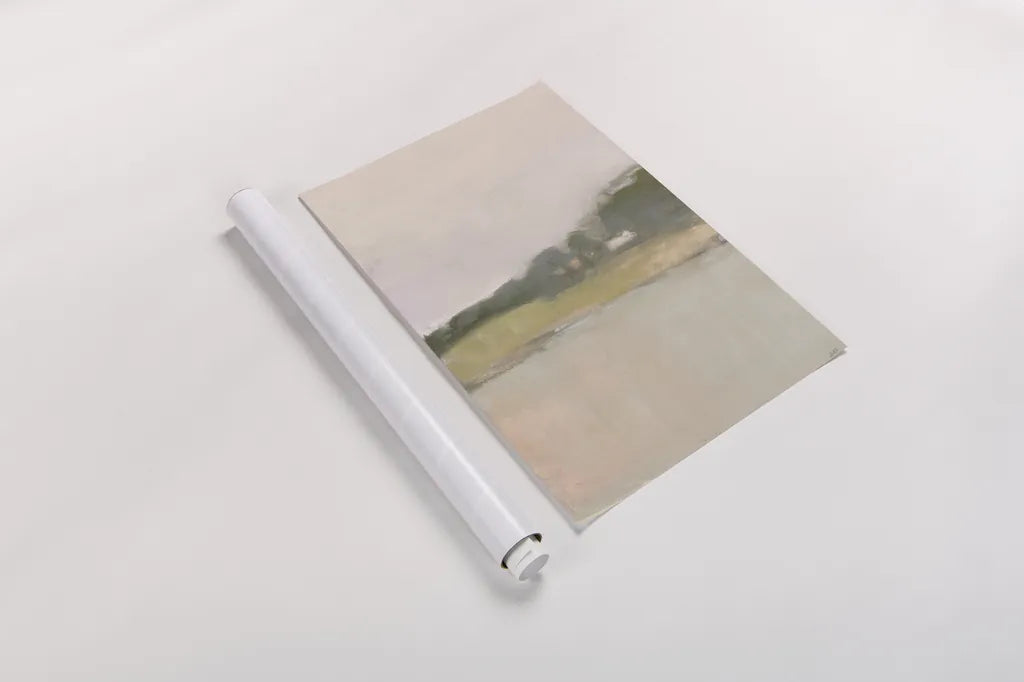 Dream Valley II Neutral Crop I by Julia Purinton. shown as a rolled paper print. Available as archival giclee rolled canvas, fine art paper, or poster print. SKU 73017h.