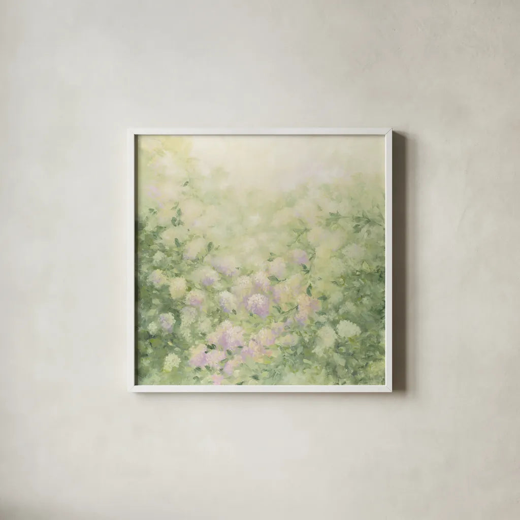 Dreamy Neutral by Julia Purinton. Shown in a crisp white glass frame for a clean and minimalist style. Available as an archival giclee rolled canvas, fine art paper, or poster print. SKU 82346a.