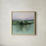Dusk by Julia Purinton. Shown in a natural wood glass frame for a timeless modern aesthetic. Available as an archival giclee rolled canvas, fine art paper, or poster print. SKU 87677a.