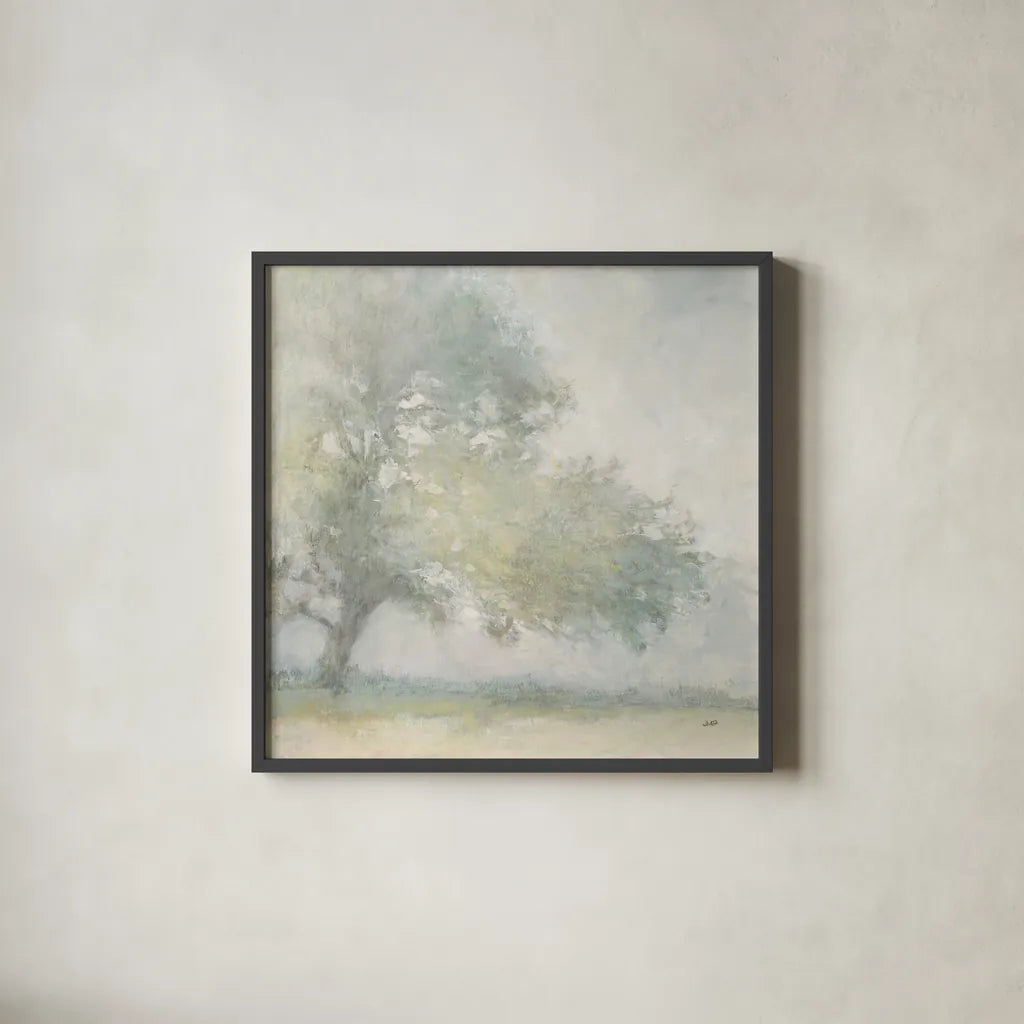 Edge of the Orchard by Julia Purinton. Shown in a sleek black glass frame for a contemporary gallery look. Available as an archival giclee rolled canvas, fine art paper, or poster print. SKU 73244a.