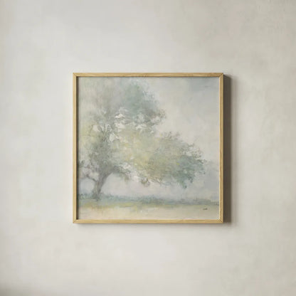 Edge of the Orchard by Julia Purinton. Shown in a natural wood glass frame for a timeless modern aesthetic. Available as an archival giclee rolled canvas, fine art paper, or poster print. SKU 73244a.