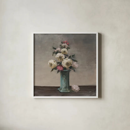 Elegant by Julia Purinton. Shown in a crisp white glass frame for a clean and minimalist style. Available as an archival giclee rolled canvas, fine art paper, or poster print. SKU 96722a.
