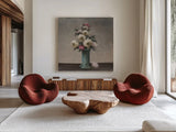 Elegant by Julia Purinton. Shown as extra-large giant wall art in a modern living room. Available as an archival giclee rolled canvas, fine art paper, or poster print. SKU 96722a.