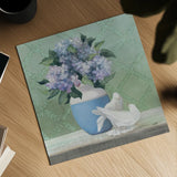 Enchanted Hydrangea by Julia Purinton. Shown as a detailed flat fine art print, highlighting archival giclee quality. Available as an archival giclee rolled canvas, fine art paper, or poster print. SKU 87672a.