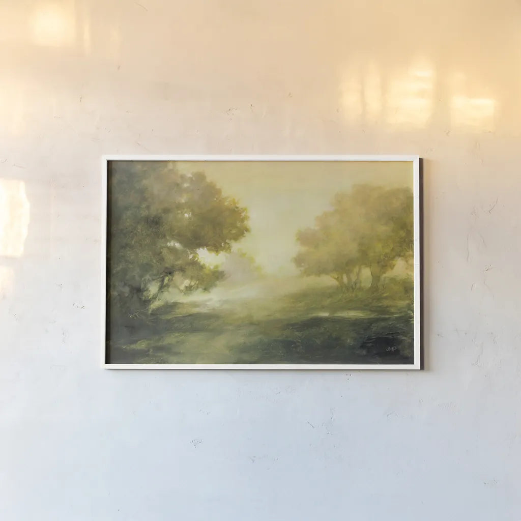 Evening Solitude by Julia Purinton. shown as a paper print in a white frame. Available as a archival giclee rolled canvas, fine art paper, or poster print. SKU 85167i.