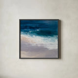 Evening Tide by Julia Purinton. Shown in a sleek black glass frame for a contemporary gallery look. Available as an archival giclee rolled canvas, fine art paper, or poster print. SKU 60267a.