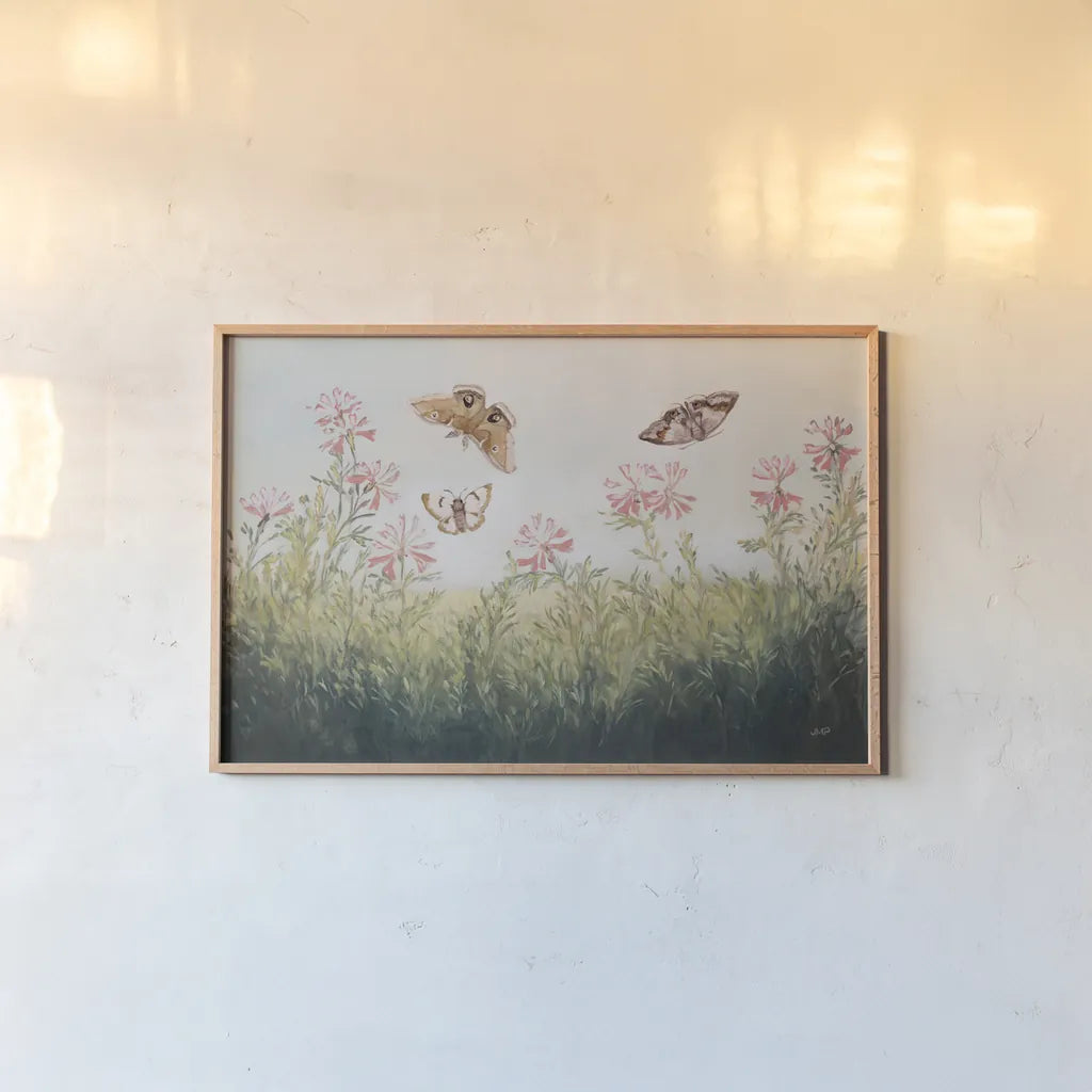 Fallow Field by Julia Purinton. shown as a paper print in a natural frame. Available as a archival giclee rolled canvas, fine art paper, or poster print. SKU 91063i.
