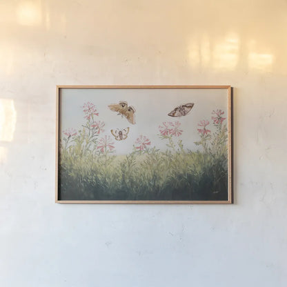 Fallow Field by Julia Purinton. shown as a paper print in a natural frame. Available as a archival giclee rolled canvas, fine art paper, or poster print. SKU 91063i.
