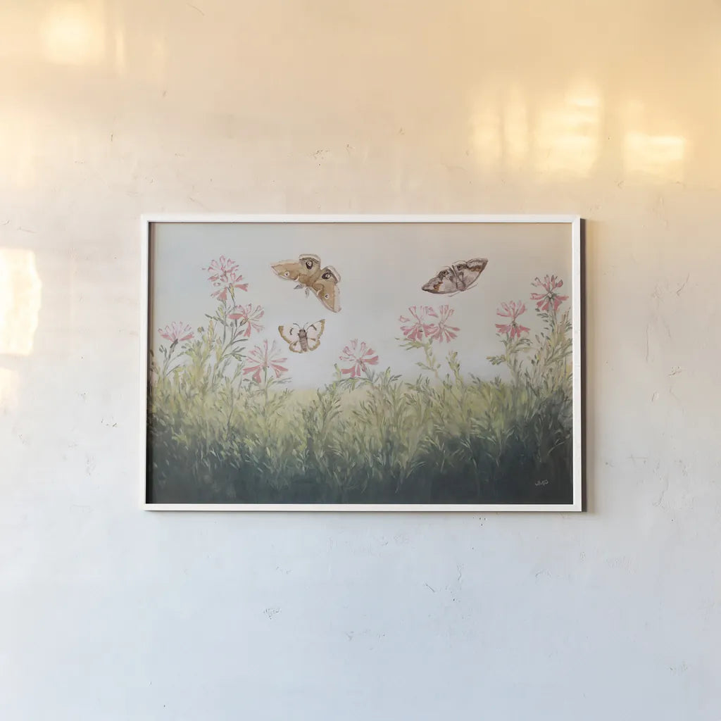 Fallow Field by Julia Purinton. shown as a paper print in a white frame. Available as a archival giclee rolled canvas, fine art paper, or poster print. SKU 91063i.