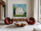 Farm Heritage by Julia Purinton. Shown as extra-large giant wall art in a modern living room. Available as an archival giclee rolled canvas, fine art paper, or poster print. SKU 55364a.
