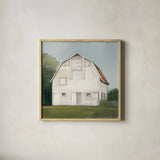 Farm Heritage Light by Julia Purinton. Shown in a natural wood glass frame for a timeless modern aesthetic. Available as an archival giclee rolled canvas, fine art paper, or poster print. SKU 58257a.