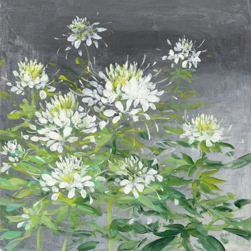 Farmhouse Cleome II by Julia Purinton. SKU 47858a. Archival Giclee Fine art print for wall decor.