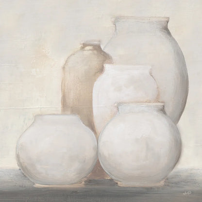 Farmhouse Vases by Julia Purinton. SKU 82607a. Archival Giclee Fine art print for wall decor.