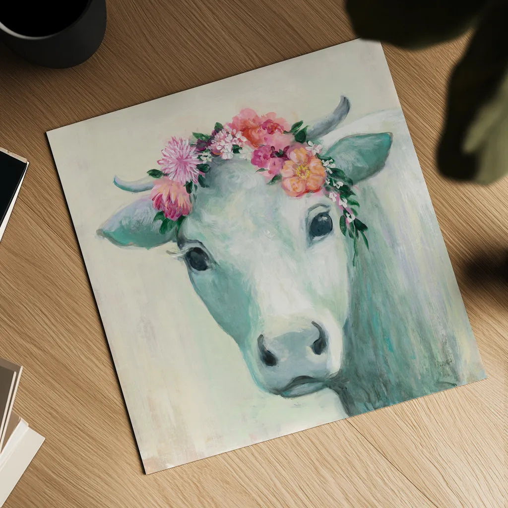 Festival Girl II by Julia Purinton. Shown as a detailed flat fine art print, highlighting archival giclee quality. Available as an archival giclee rolled canvas, fine art paper, or poster print. SKU 50138a.