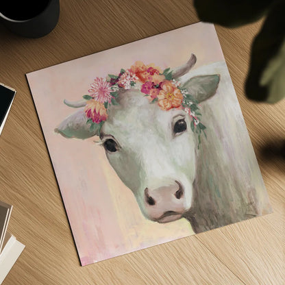 Festival Girl II Pink by Julia Purinton. Shown as a detailed flat fine art print, highlighting archival giclee quality. Available as an archival giclee rolled canvas, fine art paper, or poster print. SKU 70497a.