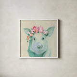 Festival Girl IV by Julia Purinton. Shown in a crisp white glass frame for a clean and minimalist style. Available as an archival giclee rolled canvas, fine art paper, or poster print. SKU 50140a.