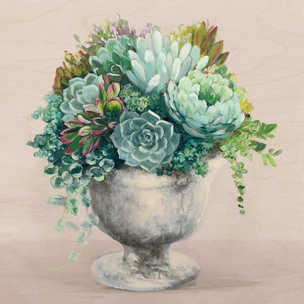 Festive Succulents I Blush by Julia Purinton. SKU 66123a. Archival Giclee Fine art print for wall decor.