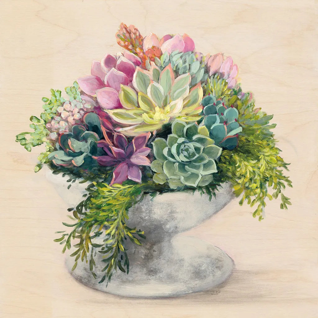 Festive Succulents II by Julia Purinton. SKU 59958a. Archival Giclee Fine art print for wall decor.