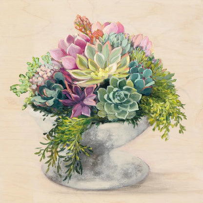 Festive Succulents II by Julia Purinton. SKU 59958a. Archival Giclee Fine art print for wall decor.