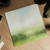 Fields of Green I by Julia Purinton. Shown as a detailed flat fine art print, highlighting archival giclee quality. Available as an archival giclee rolled canvas, fine art paper, or poster print. SKU 78365a.