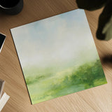 Fields of Green II by Julia Purinton. Shown as a detailed flat fine art print, highlighting archival giclee quality. Available as an archival giclee rolled canvas, fine art paper, or poster print. SKU 78366a.