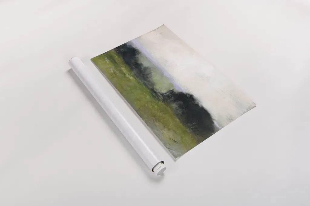 First View of the Water Crop by Julia Purinton. shown as a rolled paper print. Available as archival giclee rolled canvas, fine art paper, or poster print. SKU 76014i.