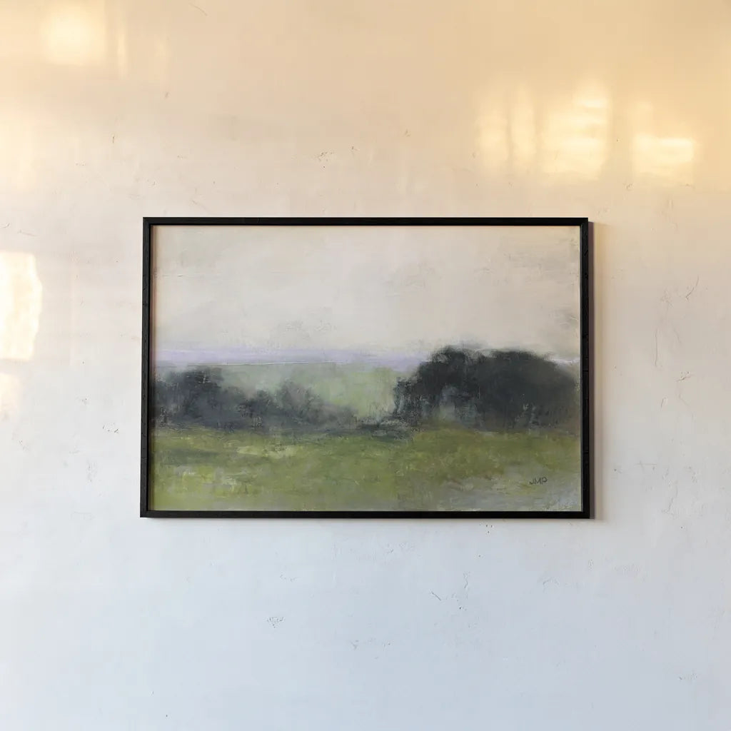 First View of the Water Crop by Julia Purinton. shown as a paper print in a black flame. Available as a archival giclee rolled canvas, fine art paper, or poster print. SKU 76014i.