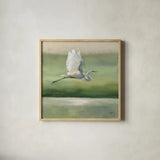 Flight by Julia Purinton. Shown in a natural wood glass frame for a timeless modern aesthetic. Available as an archival giclee rolled canvas, fine art paper, or poster print. SKU 76015a.