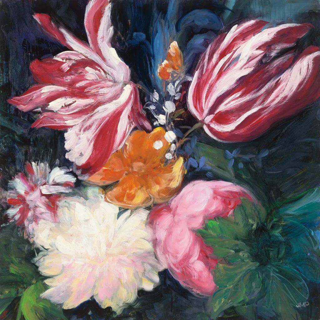 Floral Fun II by Julia Purinton. SKU 37747a. Archival Giclee Fine art print for wall decor.