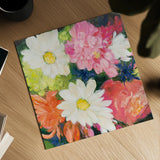 Floral Spectacular II by Julia Purinton. Shown as a detailed flat fine art print, highlighting archival giclee quality. Available as an archival giclee rolled canvas, fine art paper, or poster print. SKU 90690a.