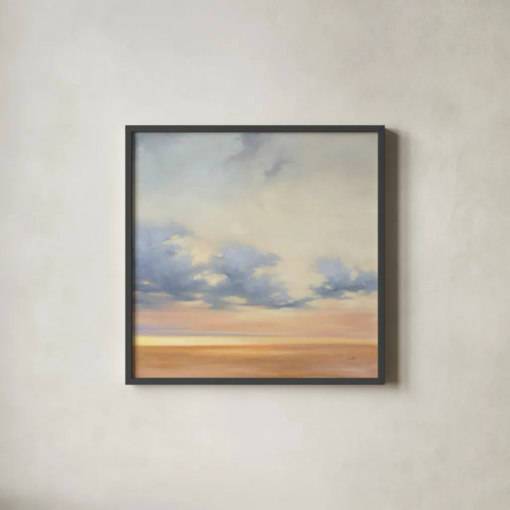 Follow the Leader by Julia Purinton. Shown in a sleek black glass frame for a contemporary gallery look. Available as an archival giclee rolled canvas, fine art paper, or poster print. SKU 33431a.