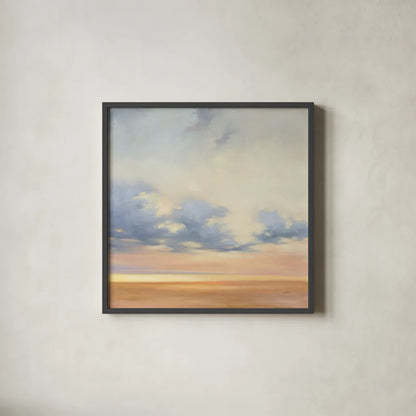 Follow the Leader by Julia Purinton. Shown in a sleek black glass frame for a contemporary gallery look. Available as an archival giclee rolled canvas, fine art paper, or poster print. SKU 33431a.