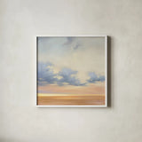 Follow the Leader by Julia Purinton. Shown in a crisp white glass frame for a clean and minimalist style. Available as an archival giclee rolled canvas, fine art paper, or poster print. SKU 33431a.