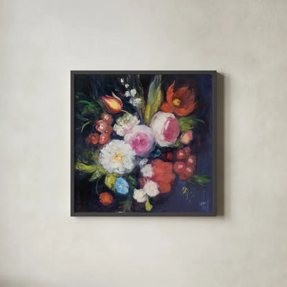 For Eliza by Julia Purinton. Shown in a sleek black glass frame for a contemporary gallery look. Available as an archival giclee rolled canvas, fine art paper, or poster print. SKU 16106a.