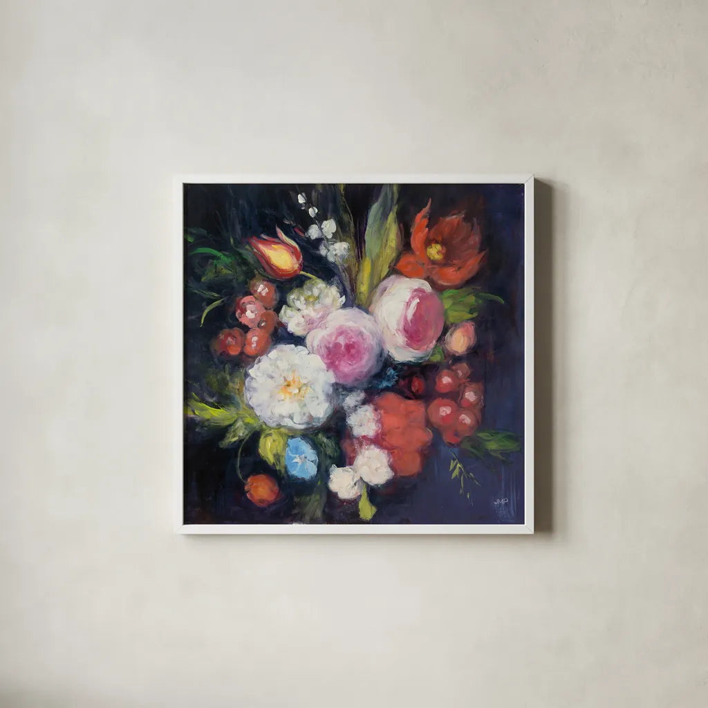 For Eliza by Julia Purinton. Shown in a crisp white glass frame for a clean and minimalist style. Available as an archival giclee rolled canvas, fine art paper, or poster print. SKU 16106a.