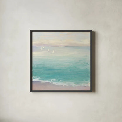 From the Shore by Julia Purinton. Shown in a sleek black glass frame for a contemporary gallery look. Available as an archival giclee rolled canvas, fine art paper, or poster print. SKU 43393a.