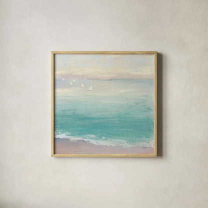 From the Shore by Julia Purinton. Shown in a natural wood glass frame for a timeless modern aesthetic. Available as an archival giclee rolled canvas, fine art paper, or poster print. SKU 43393a.