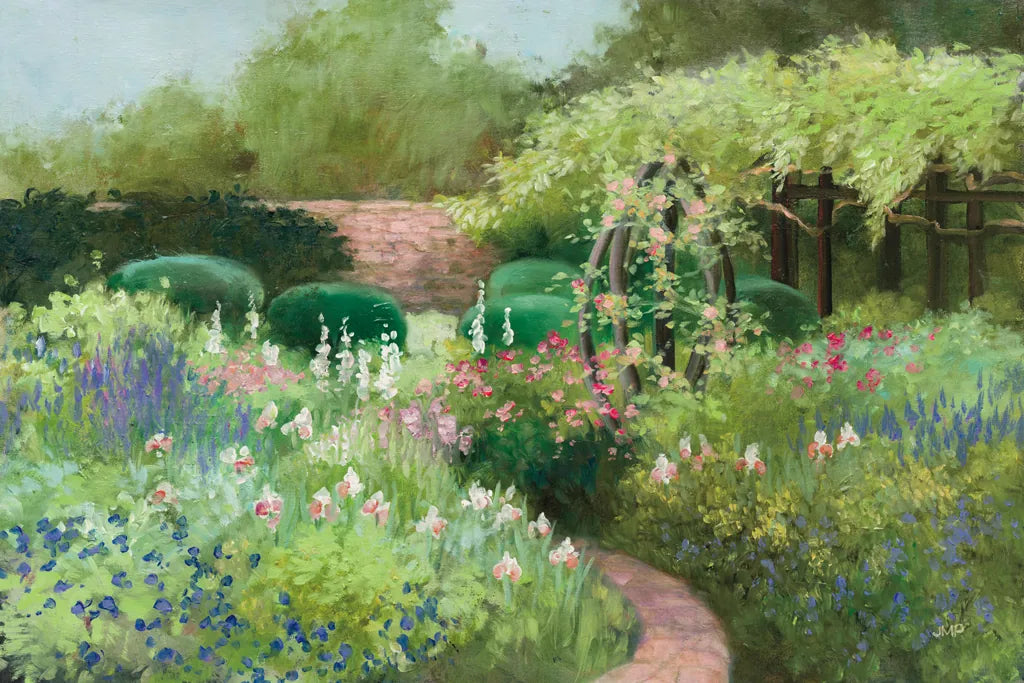 Garden Path by Julia Purinton. SKU 93107i. Archival Giclee Fine art print for wall decor.