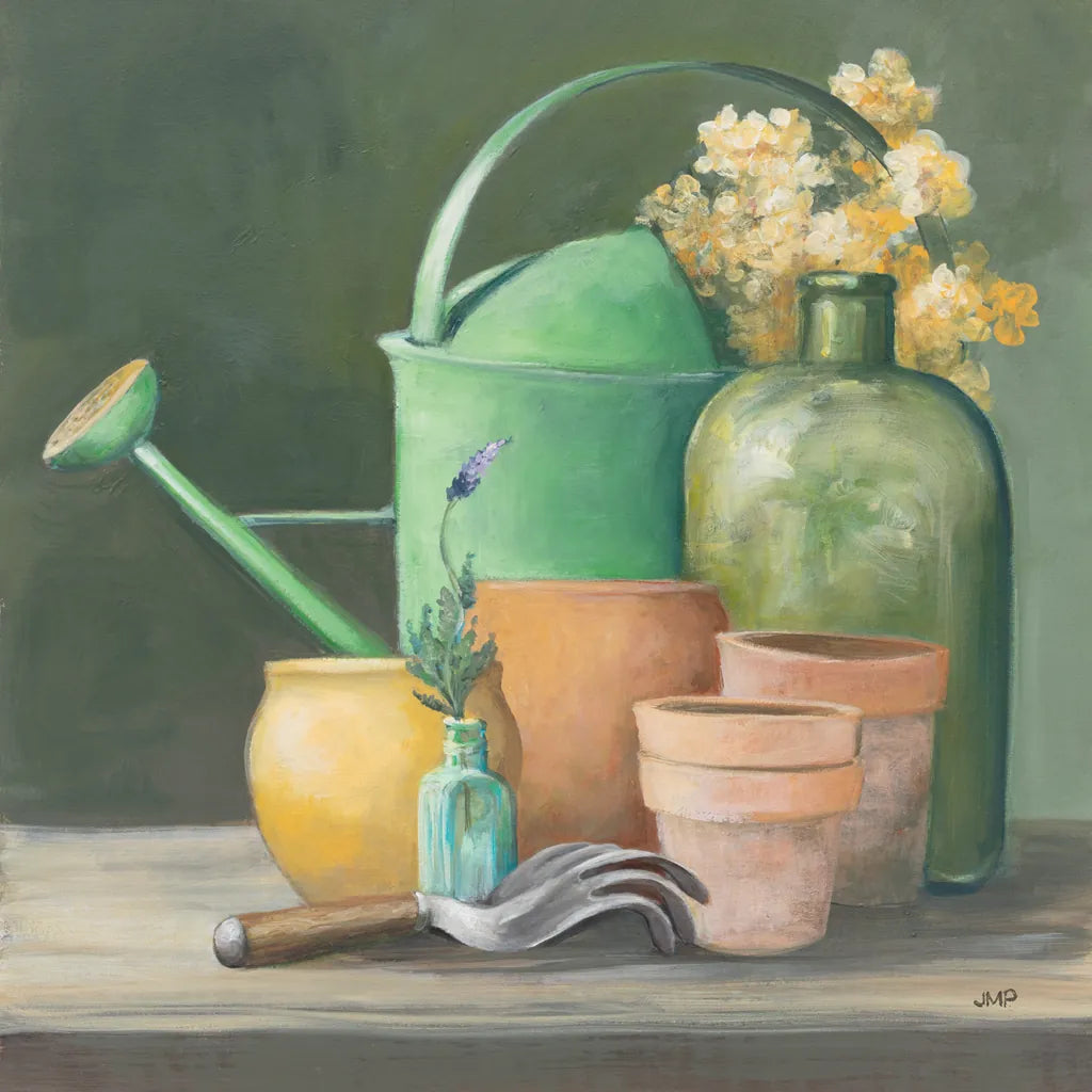 Garden Shed by Julia Purinton. SKU 87668a. Archival Giclee Fine art print for wall decor.