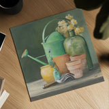 Garden Shed by Julia Purinton. Shown as a detailed flat fine art print, highlighting archival giclee quality. Available as an archival giclee rolled canvas, fine art paper, or poster print. SKU 87668a.