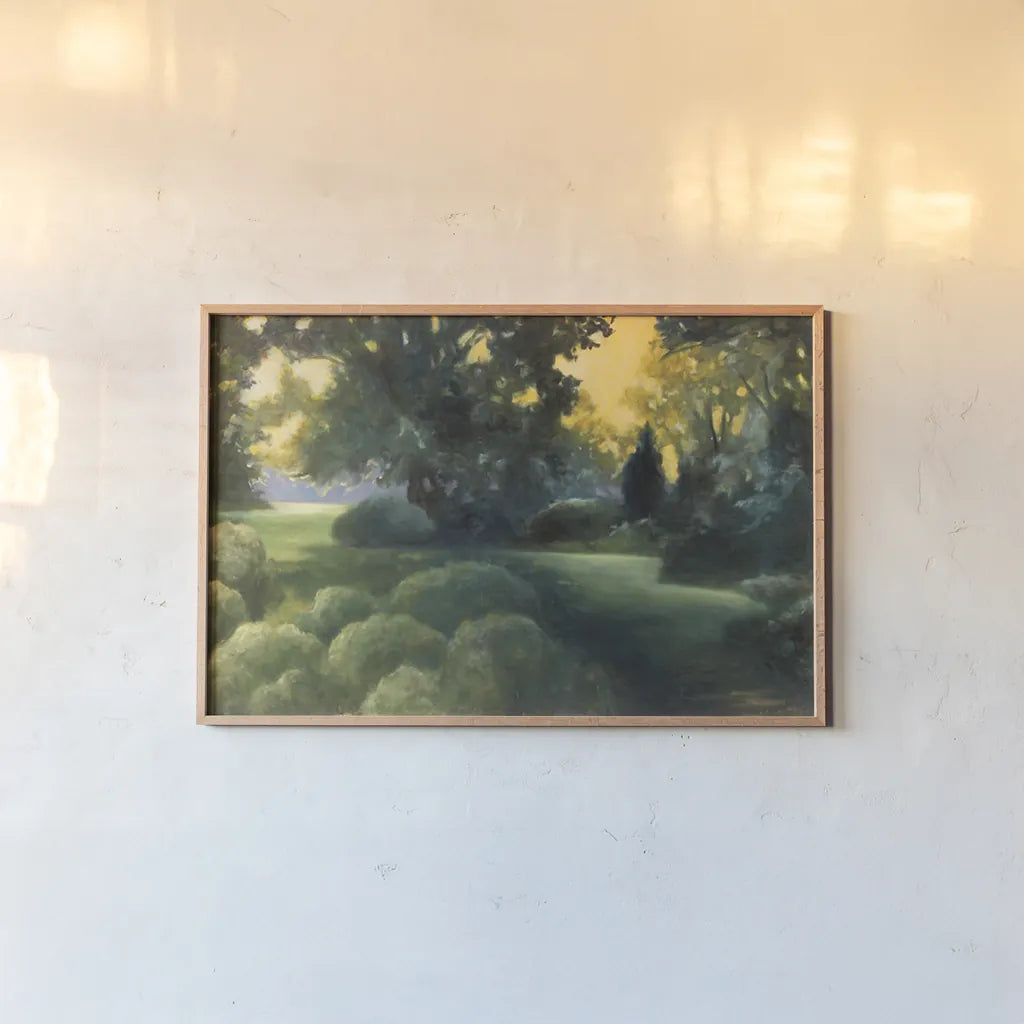 Garden of Good and Evil Crop by Julia Purinton. shown as a paper print in a natural frame. Available as a archival giclee rolled canvas, fine art paper, or poster print. SKU 19683i.