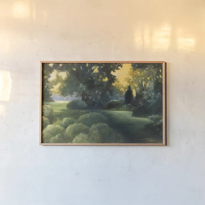 Garden of Good and Evil Crop by Julia Purinton. shown as a paper print in a natural frame. Available as a archival giclee rolled canvas, fine art paper, or poster print. SKU 19683i.