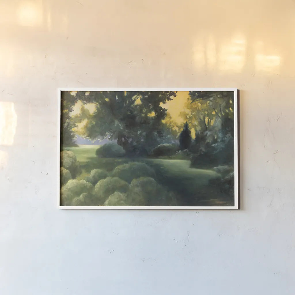 Garden of Good and Evil Crop by Julia Purinton. shown as a paper print in a white frame. Available as a archival giclee rolled canvas, fine art paper, or poster print. SKU 19683i.