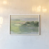 Gentle World by Julia Purinton. shown as a paper print in a white frame. Available as a archival giclee rolled canvas, fine art paper, or poster print. SKU 68558i.