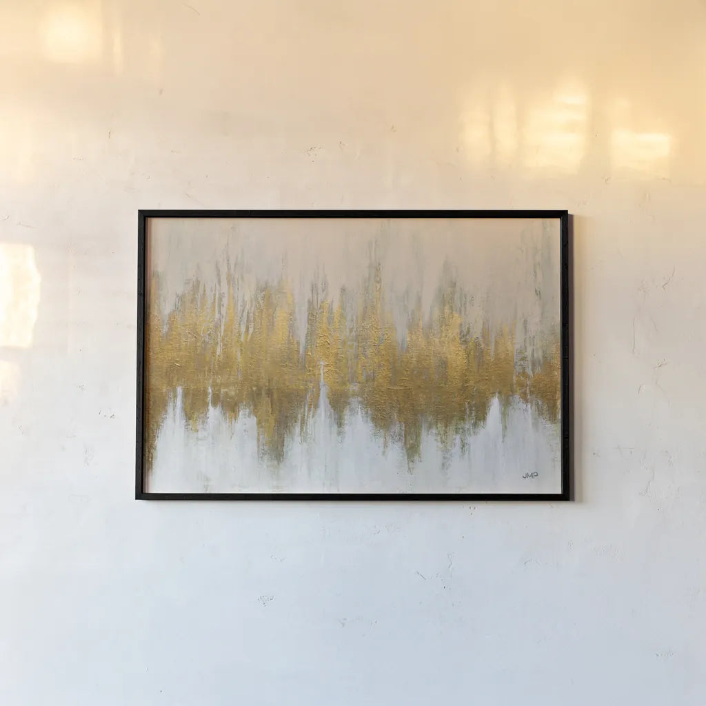 Glimmer I Crop by Julia Purinton. shown as a paper print in a black flame. Available as a archival giclee rolled canvas, fine art paper, or poster print. SKU 84213i.