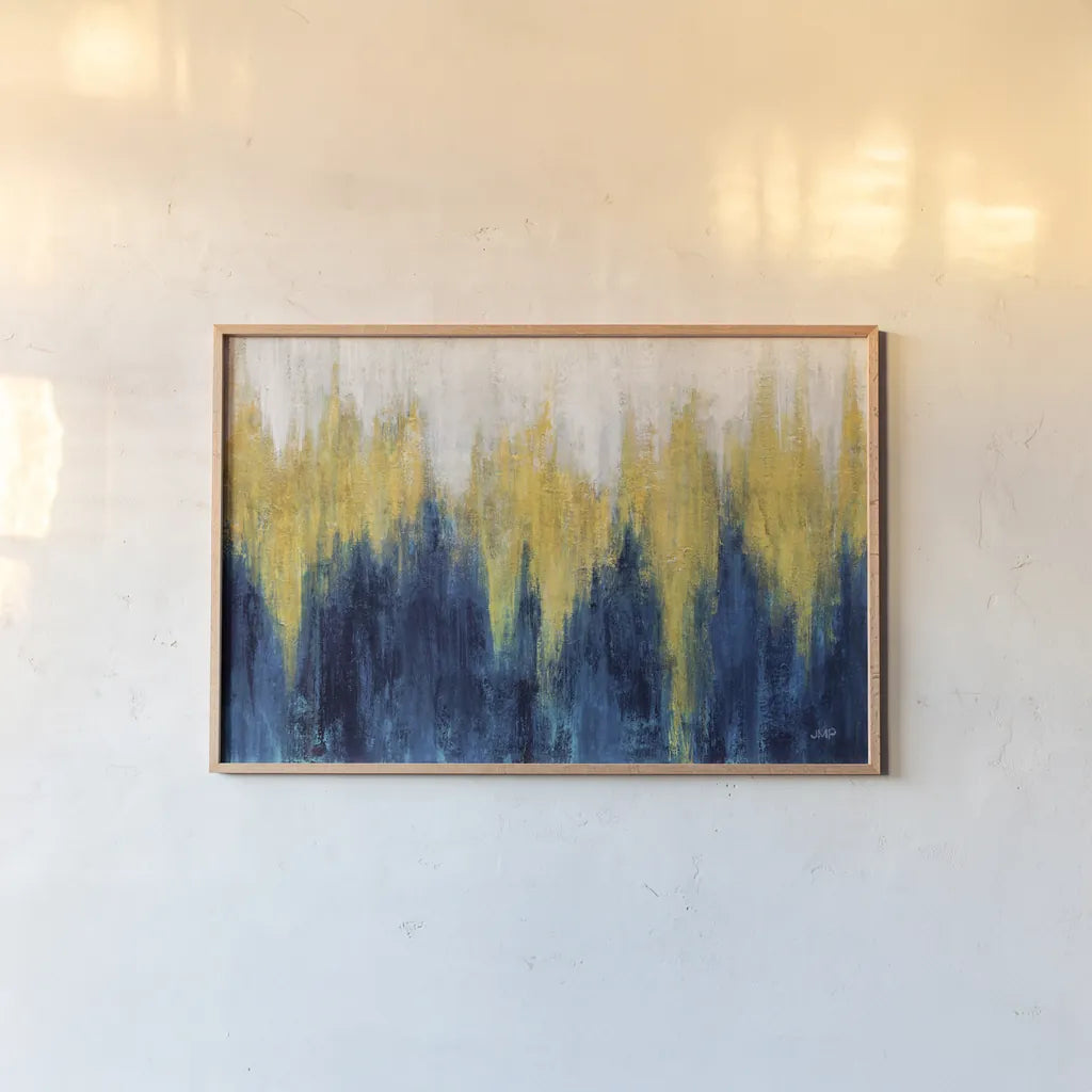 Glimmer II Crop by Julia Purinton. shown as a paper print in a natural frame. Available as a archival giclee rolled canvas, fine art paper, or poster print. SKU 84214i.